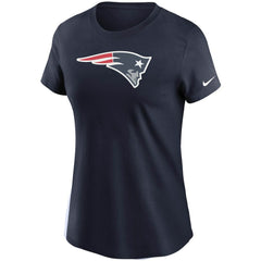 New England Patriots Women's Logo Essential T-Shirt Navy | Nike for Sale