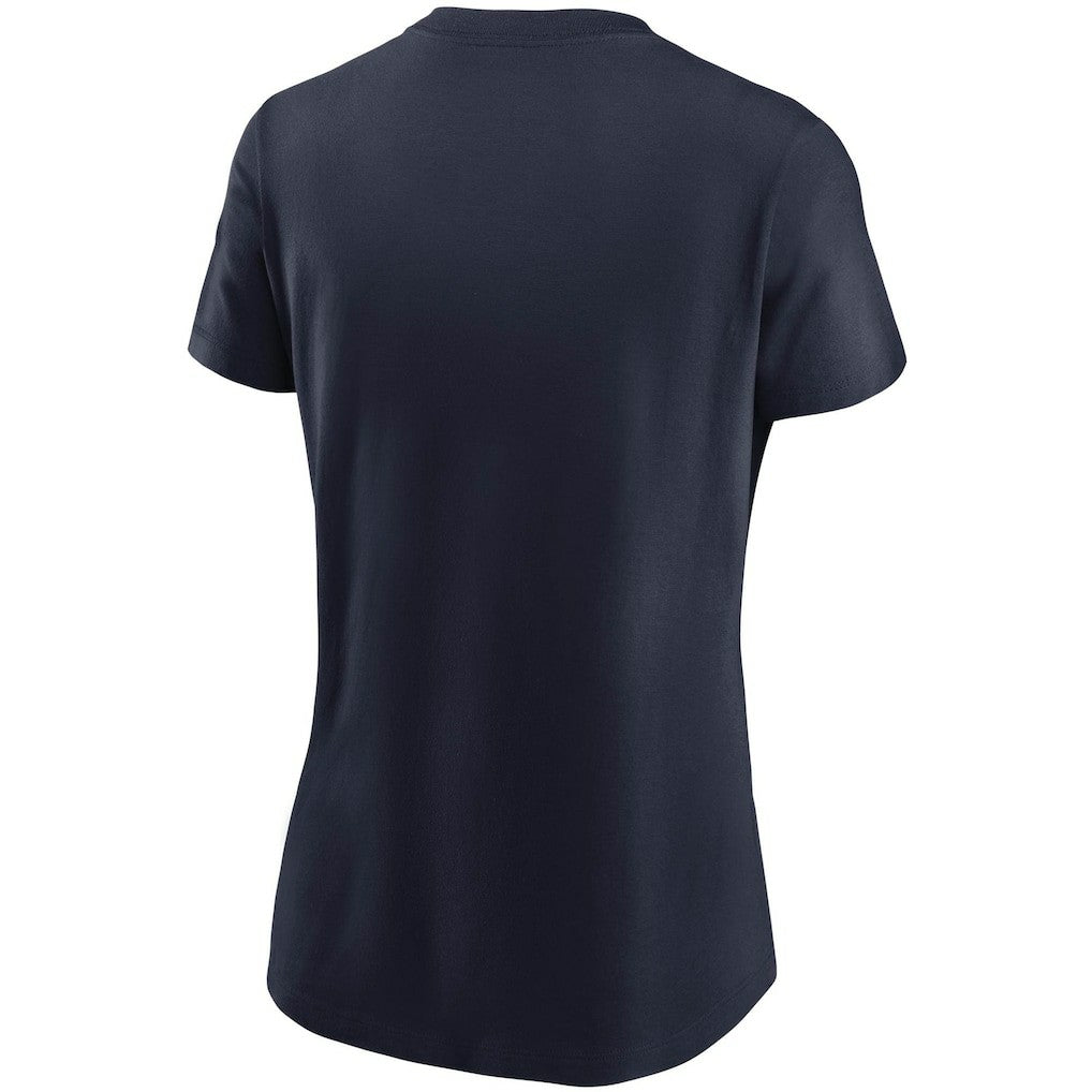 New England Patriots Women's Logo Essential T-Shirt Navy | Nike for Sale