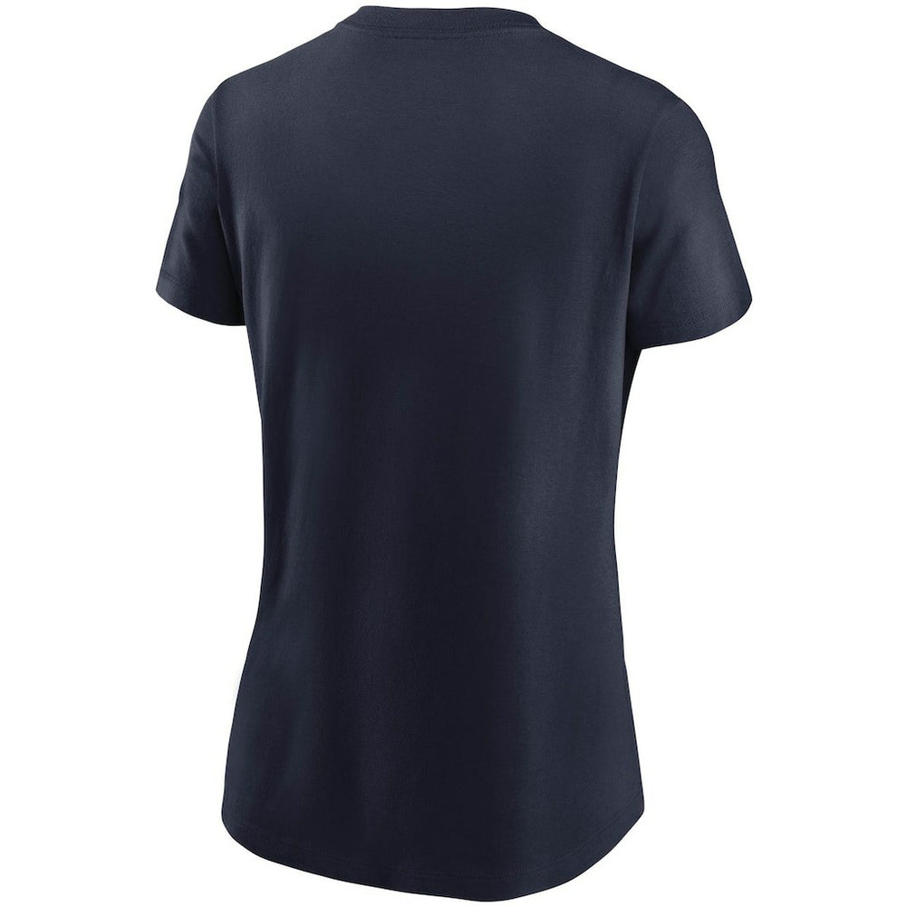 New England Patriots Women's Logo Essential T-Shirt Navy | Nike for Sale