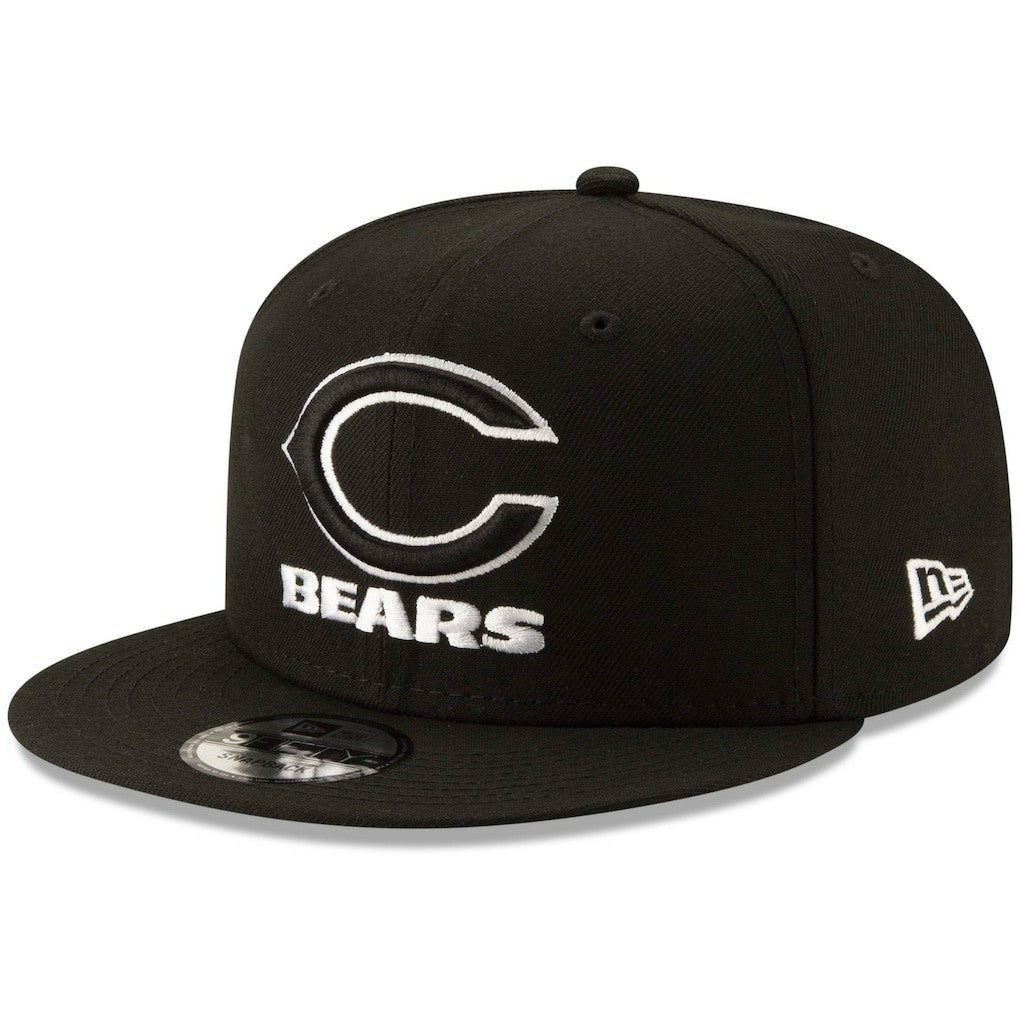 Chicago Bears New Era B-Dub 9FIFTY Adjustable Snapback Hat Black | NFL