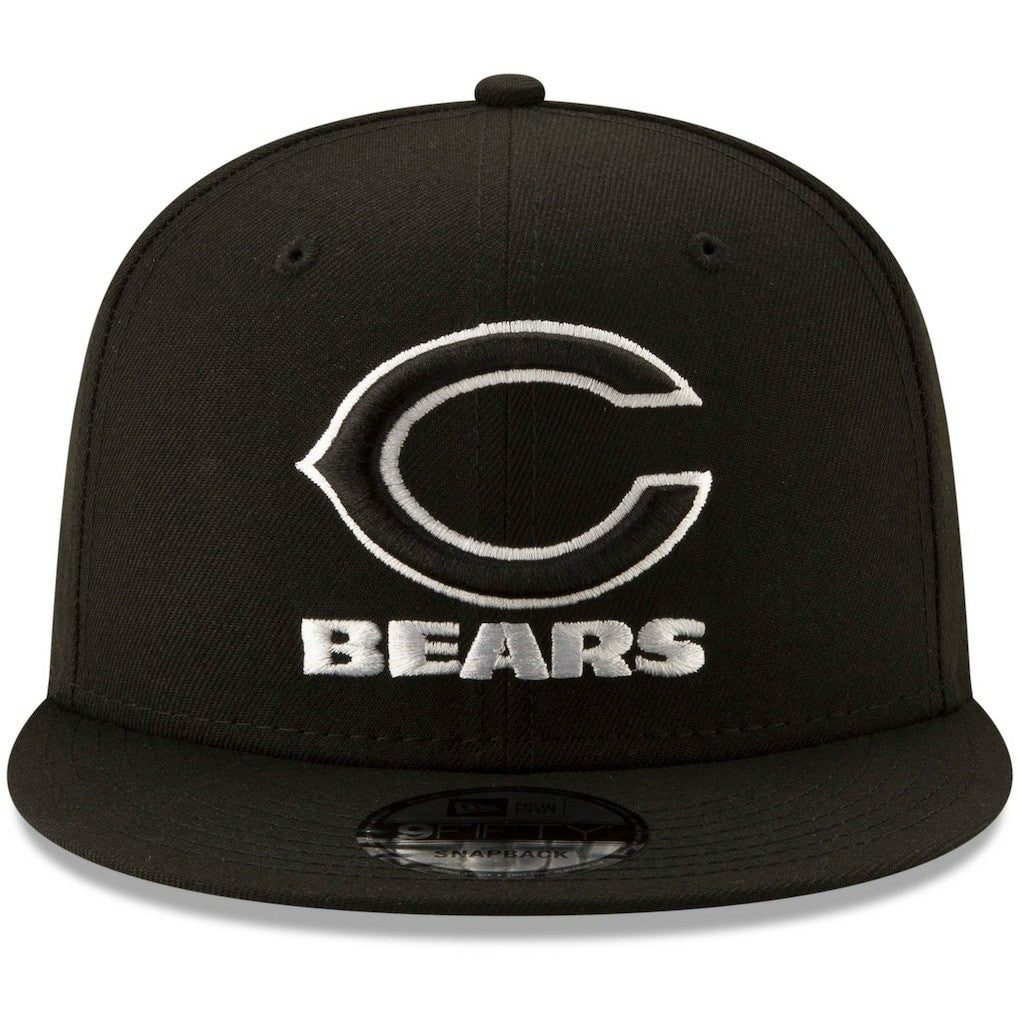 Chicago Bears New Era B-Dub 9FIFTY Adjustable Snapback Hat Black | NFL