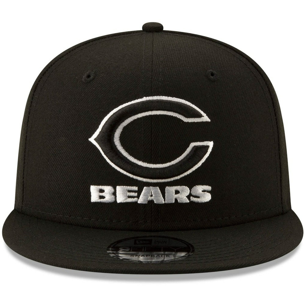 Chicago Bears New Era B-Dub 9FIFTY Adjustable Snapback Hat Black | NFL