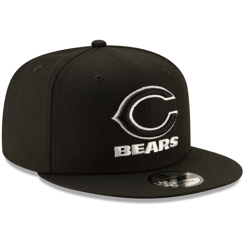 Chicago Bears New Era B-Dub 9FIFTY Adjustable Snapback Hat Black | NFL