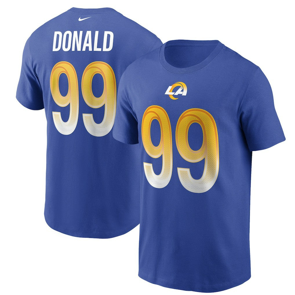 Aaron Donald Los Angeles Rams Name & Number T-Shirt Royal | Nike for Sale