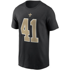 Alvin Kamara New Orleans Saints Name & Number T-Shirt Black | Nike for Sale