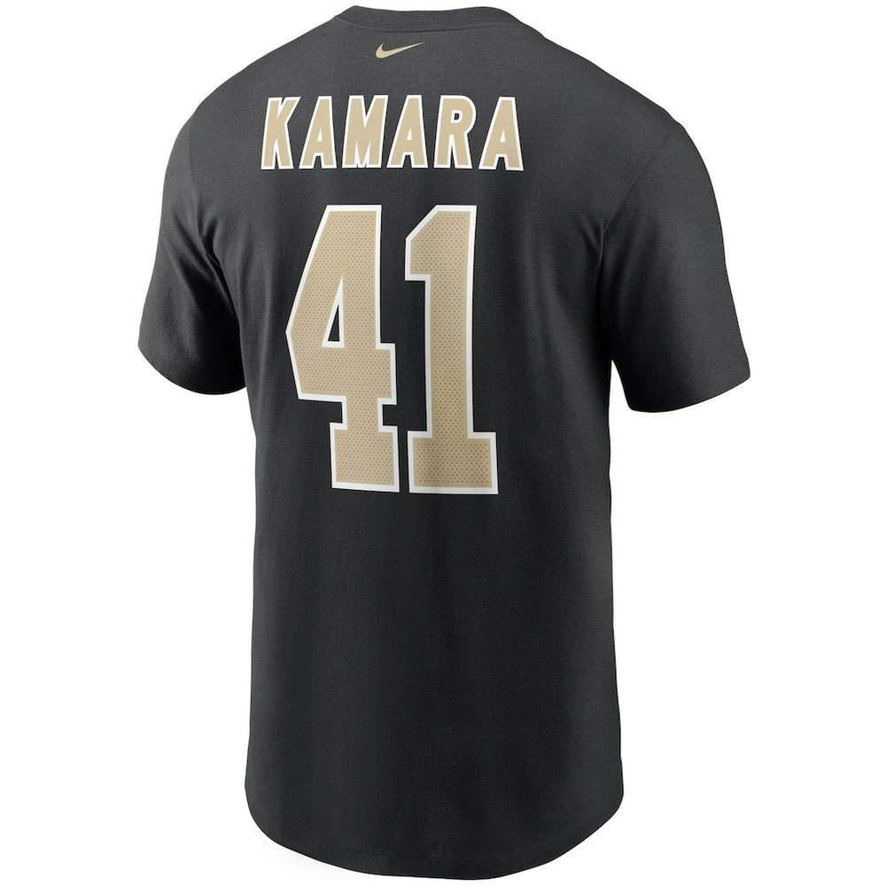 Alvin Kamara New Orleans Saints Name & Number T-Shirt Black | Nike for Sale