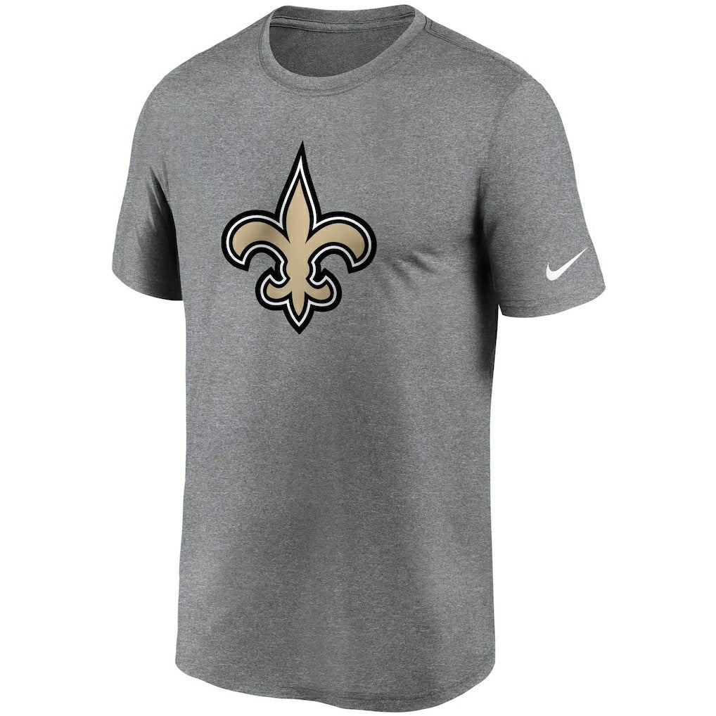 New Orleans Saints Logo Essential Legend Performance T-Shirt Heathered Charcoal | Nike for Sale