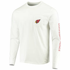 Arizona Cardinals Vineyard Vines Whale Helmet Long Sleeve T-Shirt White | NFL