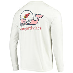 Arizona Cardinals Vineyard Vines Whale Helmet Long Sleeve T-Shirt White | NFL