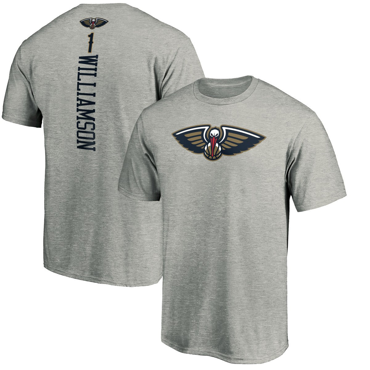 Zion Williamson New Orleans Pelicans Playmaker Name & Number Team T-Shirt Heathered Gray - NBA