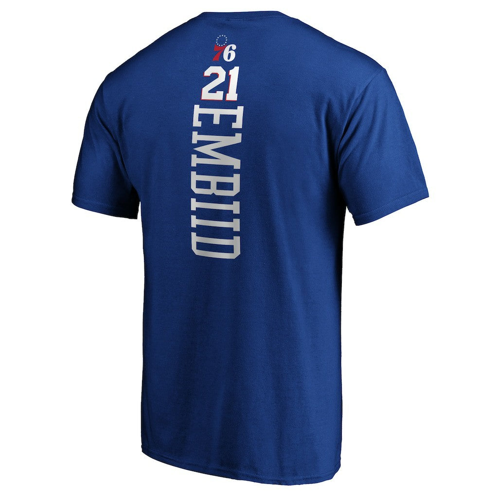 Joel Embiid Philadelphia 76ers Team Playmaker Name & Number T-Shirt Royal - NBA