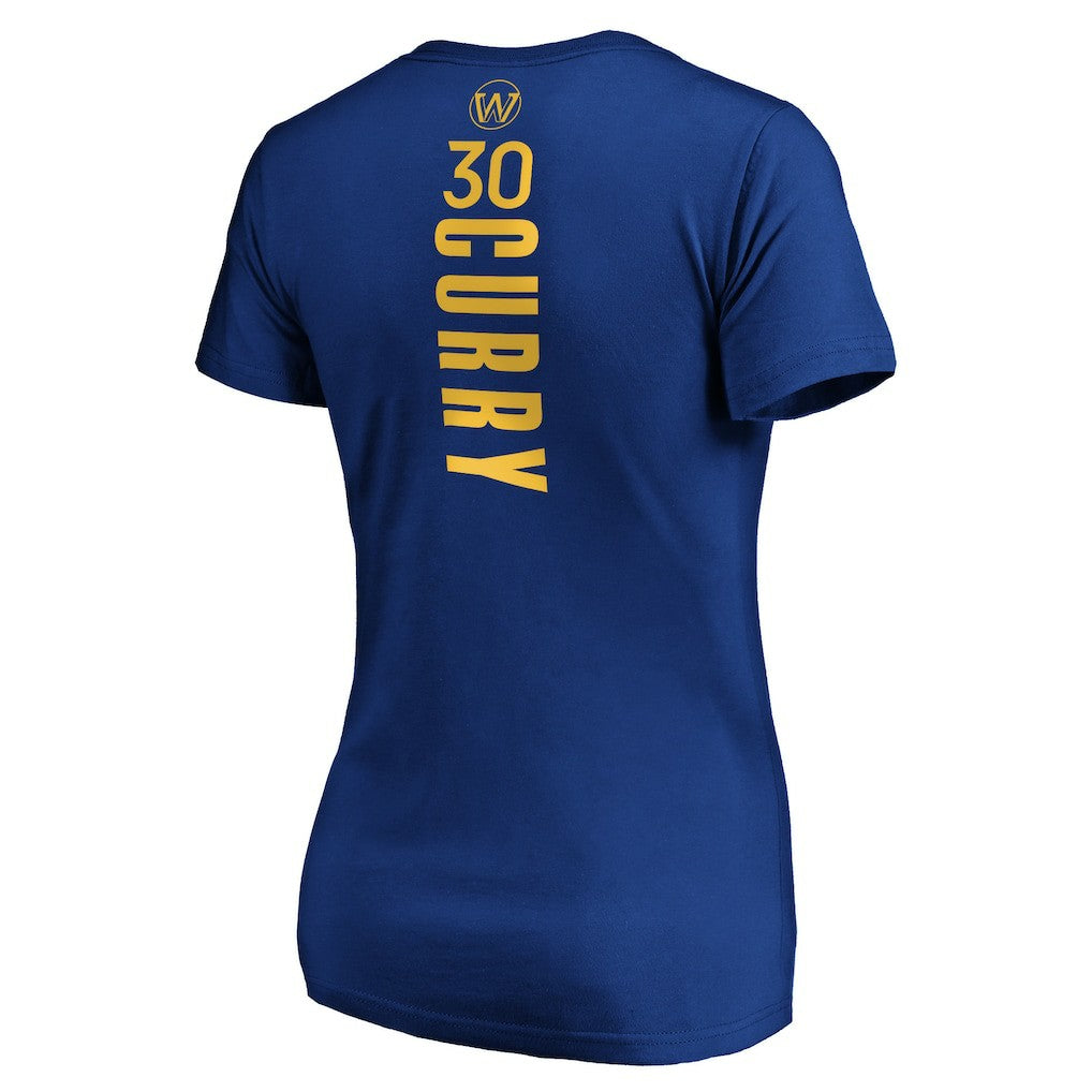 Stephen Curry Golden State Warriors Women's Playmaker Name & Number V-Neck T-Shirt Royal - NBA
