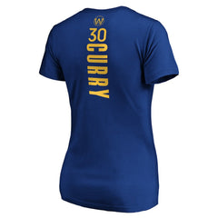 Stephen Curry Golden State Warriors Women's Playmaker Name & Number V-Neck T-Shirt Royal - NBA