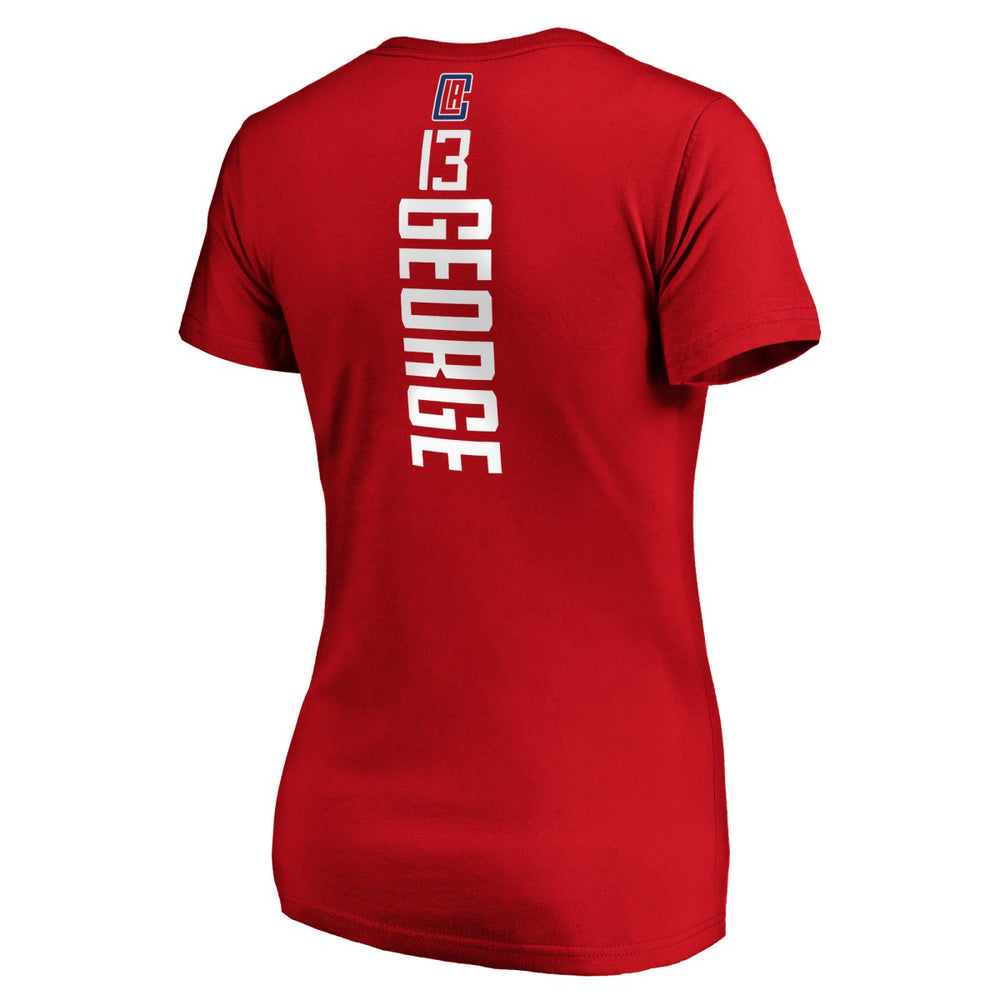 Paul George LA Clippers Women's Playmaker Name & Number V-Neck T-Shirt Red - NBA