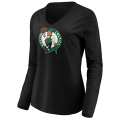 Jayson Tatum Boston Celtics Women's Playmaker Name & Number Long Sleeve V-Neck T-Shirt Black - NBA