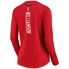 Zion Williamson New Orleans Pelicans Women's Playmaker Name & Number Long Sleeve V-Neck T-Shirt Red - NBA