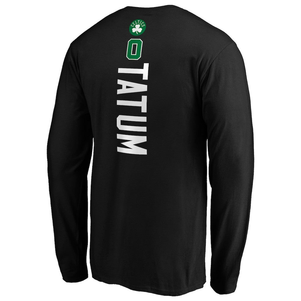 Jayson Tatum Boston Celtics Playmaker Name & Number Long Sleeve T-Shirt Black - NBA