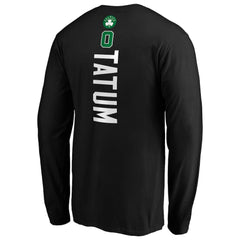 Jayson Tatum Boston Celtics Playmaker Name & Number Long Sleeve T-Shirt Black - NBA