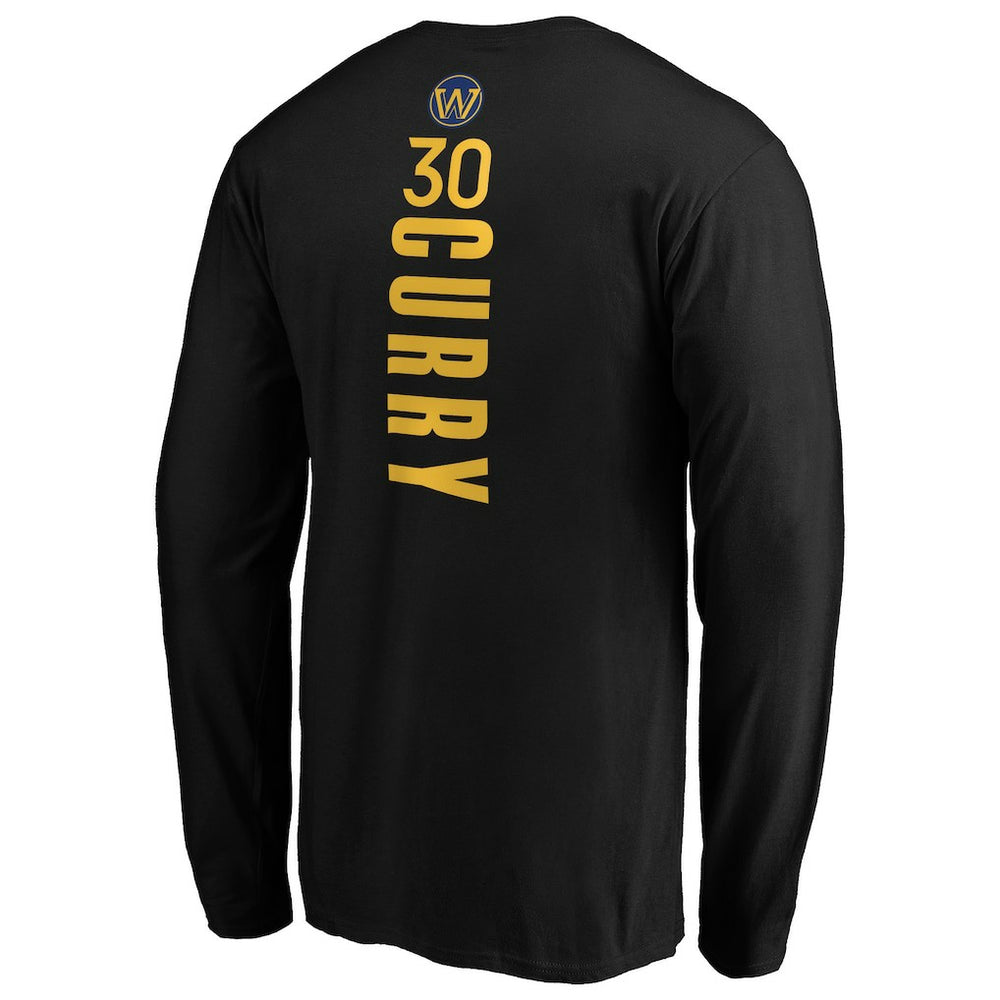 Stephen Curry Golden State Warriors Playmaker Name & Number Long Sleeve T-Shirt Black - NBA