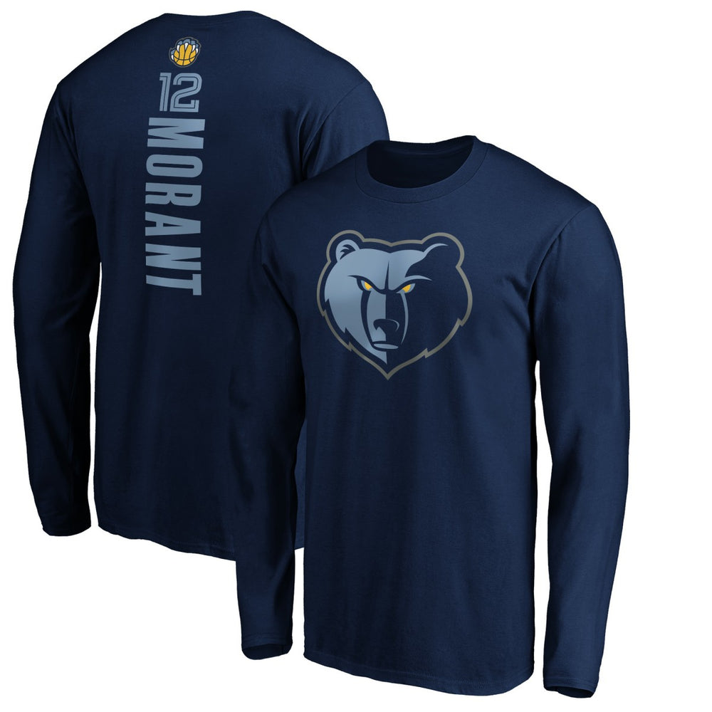 Ja Morant Memphis Grizzlies Playmaker Name & Number Long Sleeve T-Shirt Navy - NBA