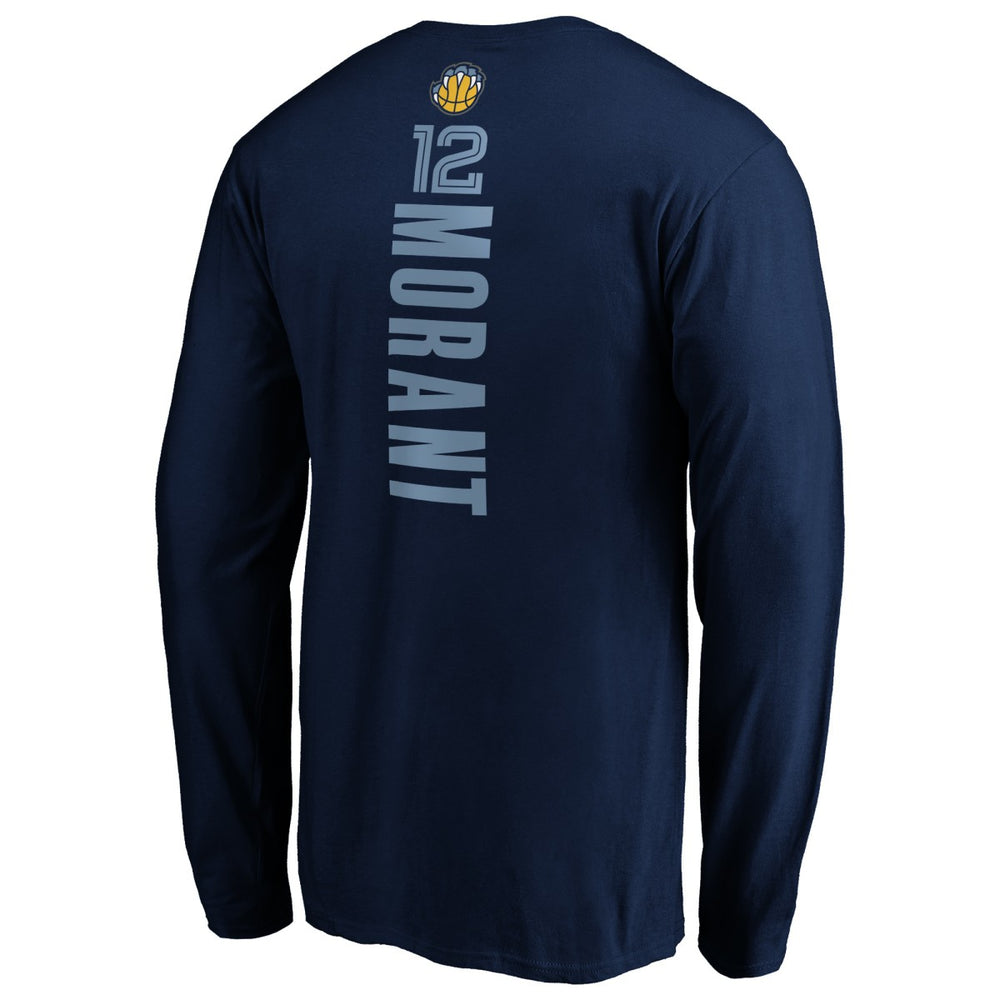 Ja Morant Memphis Grizzlies Playmaker Name & Number Long Sleeve T-Shirt Navy - NBA