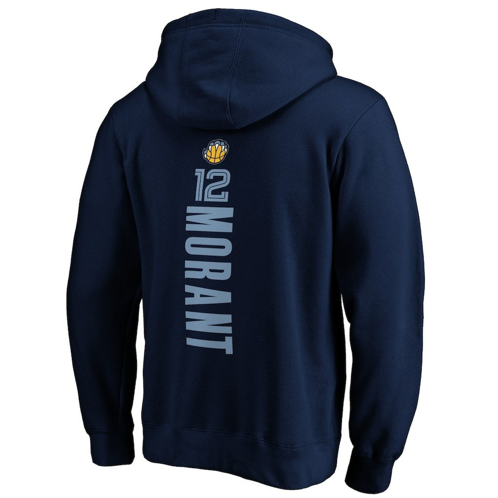 Ja Morant Memphis Grizzlies Playmaker Name & Number Pullover Hoodie Navy - NBA