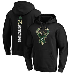 Giannis Antetokounmpo Milwaukee Bucks Playmaker Name & Number Pullover Hoodie Black - NBA