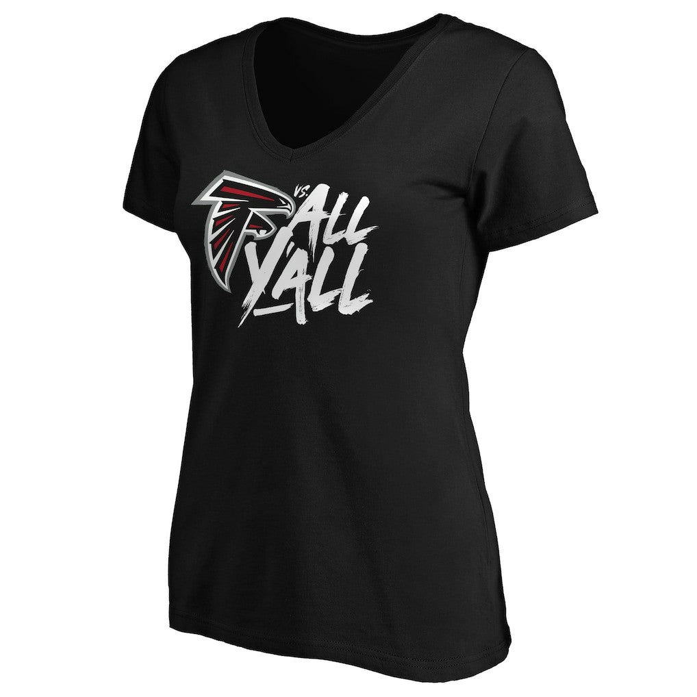 Atlanta Falcons Women's Falcons vs. All Y'all V-Neck T-Shirt Black | NFL