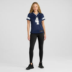 Dak Prescott Dallas Cowboys Women's Game Team Jersey Navy | Nike for Sale