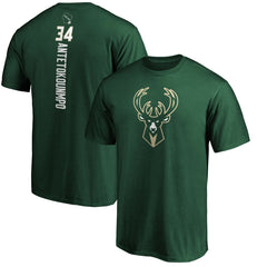Giannis Antetokounmpo Milwaukee Bucks Playmaker Name & Number T-Shirt Hunter Green - NBA