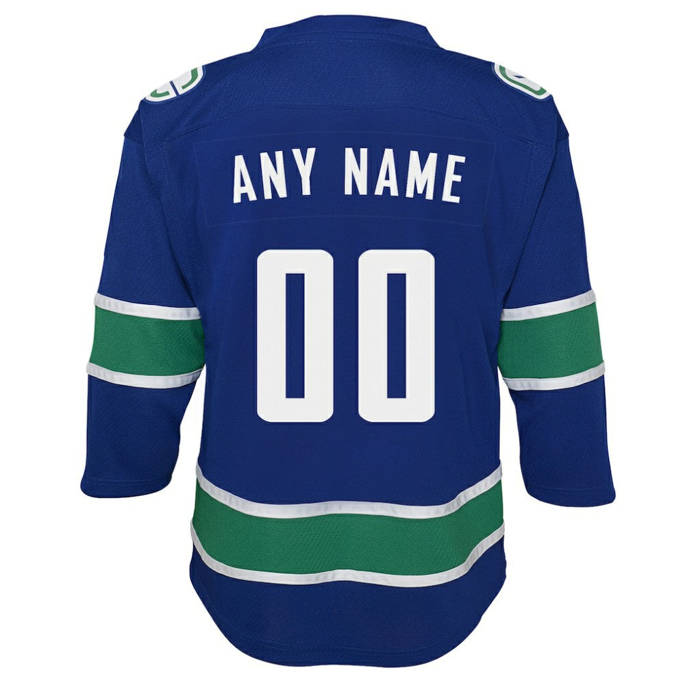 Vancouver Canucks Youth Replica Custom Jersey - Blue - NHL