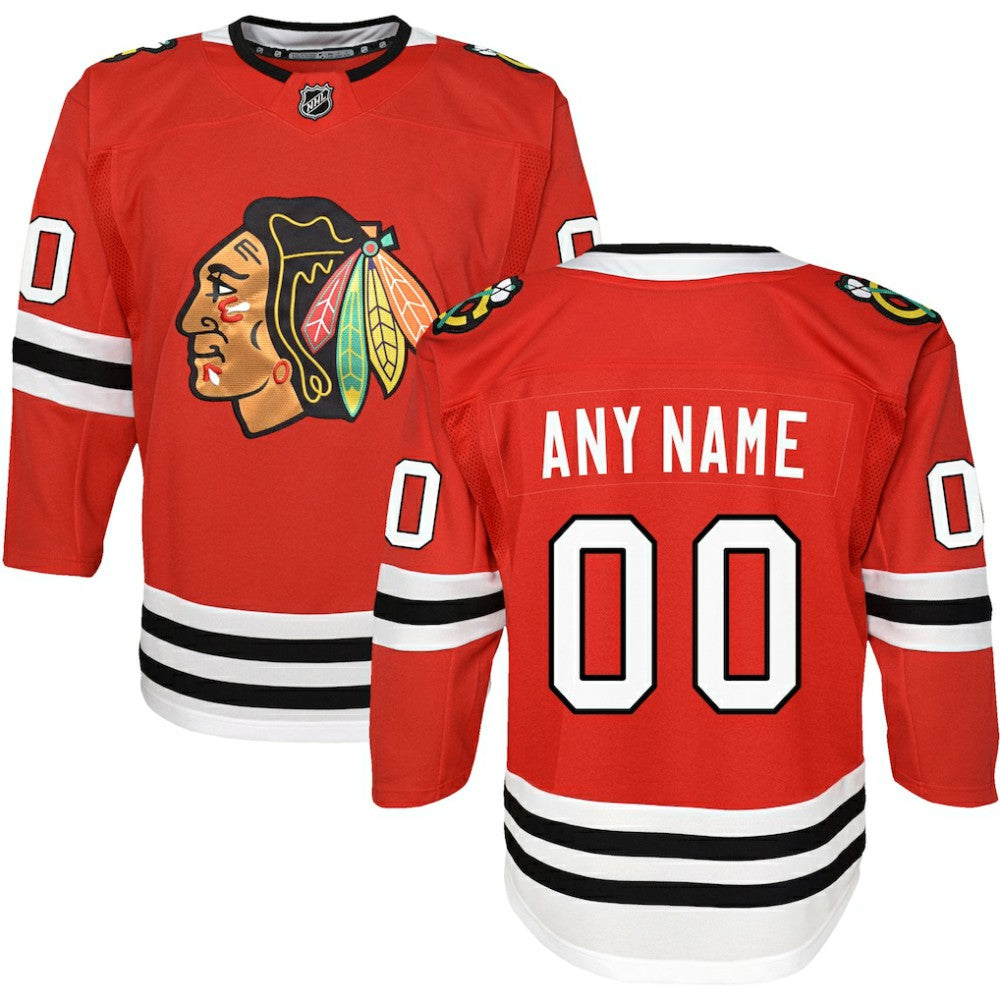 Chicago Blackhawks Youth Premier Custom Jersey - Red - NHL