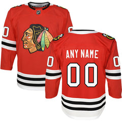 Chicago Blackhawks Youth Premier Custom Jersey - Red - NHL