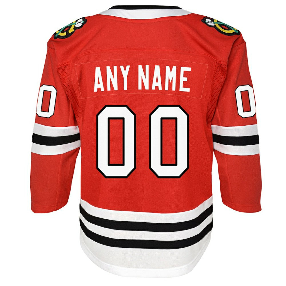 Chicago Blackhawks Youth Premier Custom Jersey - Red - NHL
