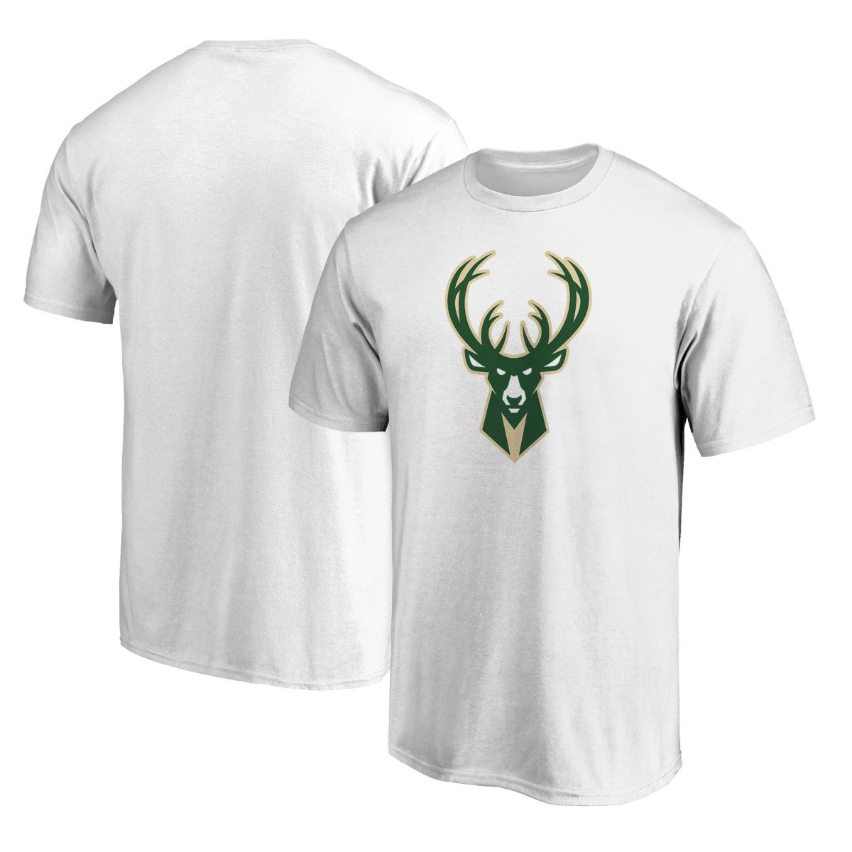 Milwaukee Bucks Primary Team Logo T-Shirt White - NBA