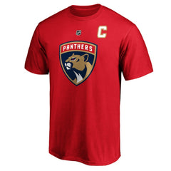 Aleksander Barkov Florida Panthers Fanatics Authentic Stack Player Name & Number T-Shirt - Red - NHL