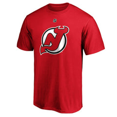 Nico Hischier New Jersey Devils Fanatics Authentic Stack Player Name & Number T-Shirt - Red - NHL