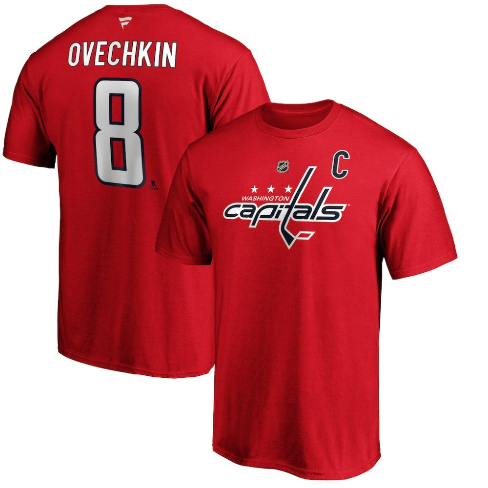 Alexander Ovechkin Washington Capitals Fanatics Authentic Stack Player Name & Number T-Shirt - Red - NHL