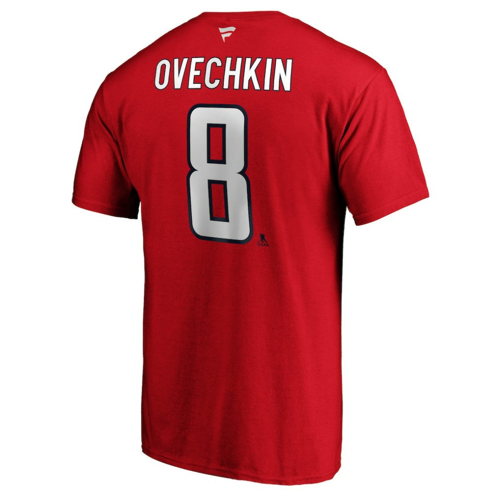 Alexander Ovechkin Washington Capitals Fanatics Authentic Stack Player Name & Number T-Shirt - Red - NHL