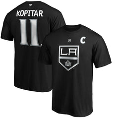 Anze Kopitar Los Angeles Kings Fanatics Authentic Stack Player Name & Number T-Shirt - Black - NHL