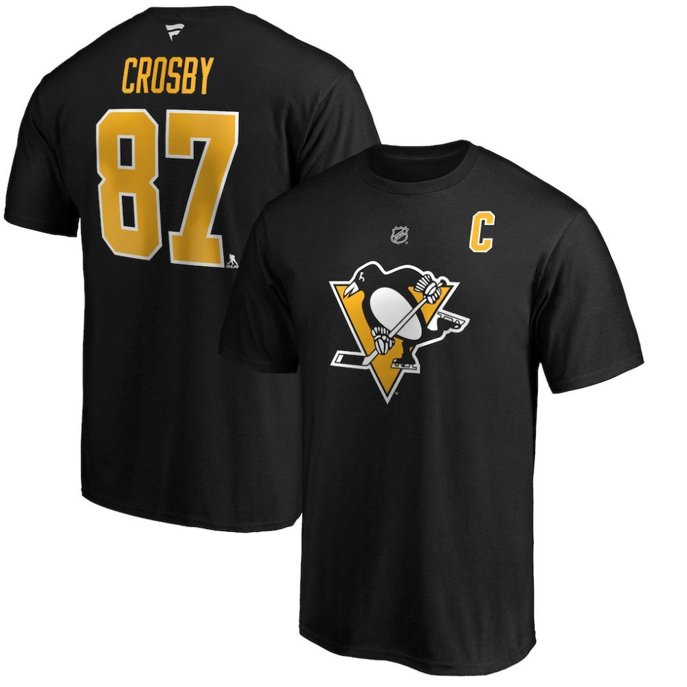 Sidney Crosby Pittsburgh Penguins Fanatics Authentic Stack Player Name & Number T-Shirt - Black - NHL