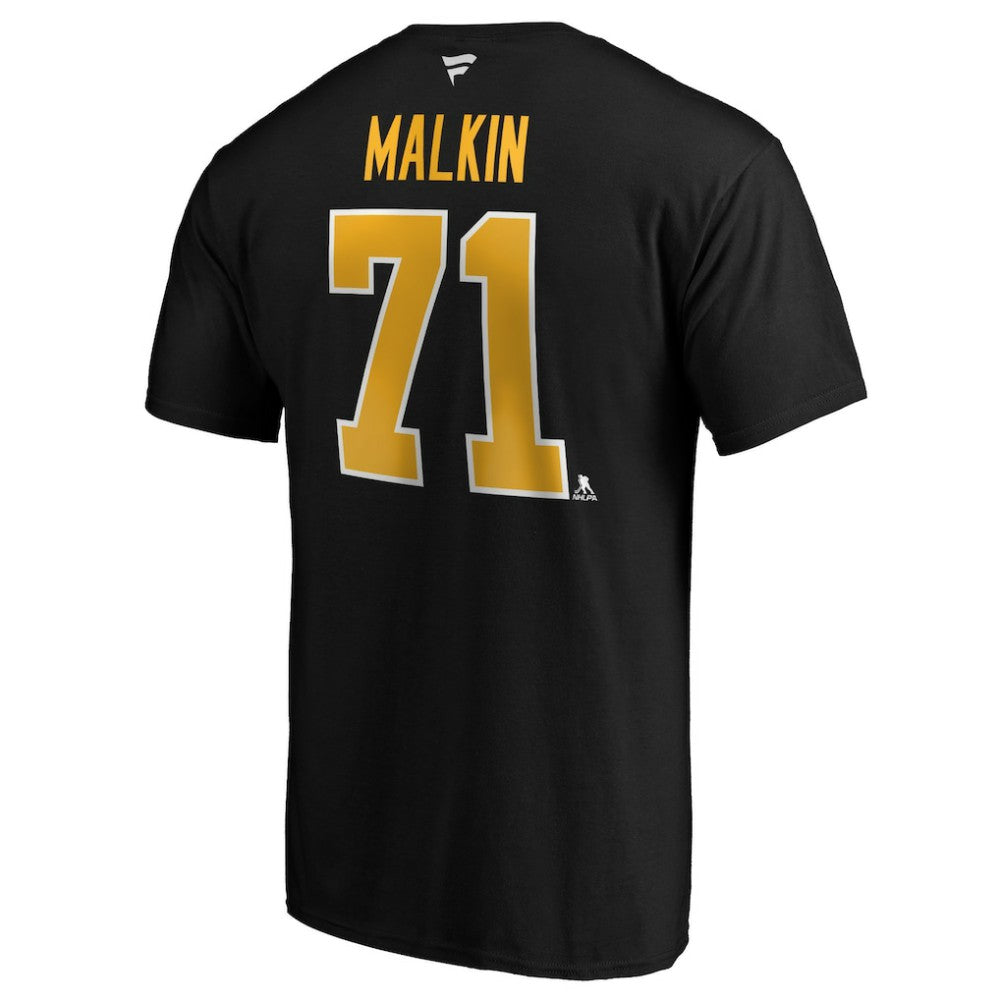 Evgeni Malkin Pittsburgh Penguins Fanatics Authentic Stack Player Name & Number T-Shirt - Black - NHL