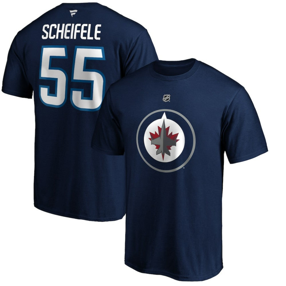 Mark Scheifele Winnipeg Jets Fanatics Authentic Stack Name & Number Team T-Shirt - Navy - NHL