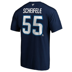 Mark Scheifele Winnipeg Jets Fanatics Authentic Stack Name & Number Team T-Shirt - Navy - NHL
