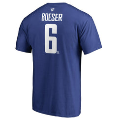 Brock Boeser Vancouver Canucks Fanatics Authentic Stack Player Name & Number T-Shirt - Blue - NHL