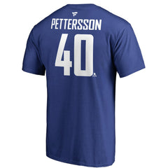 Elias Pettersson Vancouver Canucks Fanatics Authentic Stack Player Name & Number T-Shirt - Blue - NHL