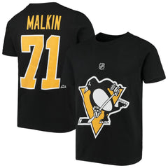 Evgeni Malkin Pittsburgh Penguins Youth Player Name & Number T-Shirt - Black - NHL