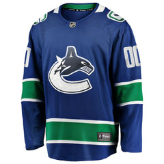 Vancouver Canucks Fanatics Home Team Breakaway Custom Jersey - Blue - NHL