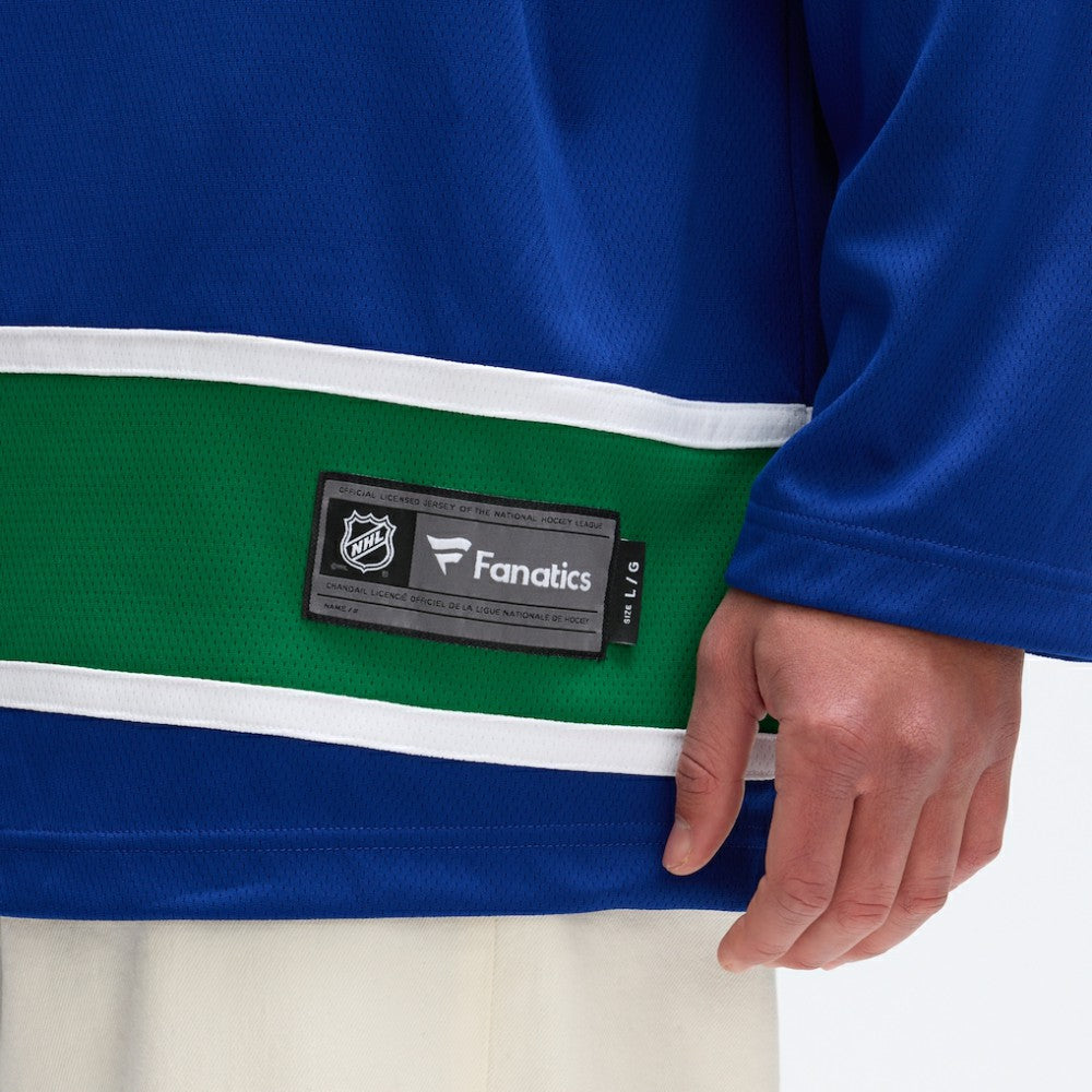 Vancouver Canucks Fanatics Home Team Breakaway Jersey - Blue - NHL