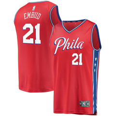 Joel Embiid Philadelphia 76ers Youth 2019/20 Fast Break Replica Player Team Jersey Statement Edition Red - NBA